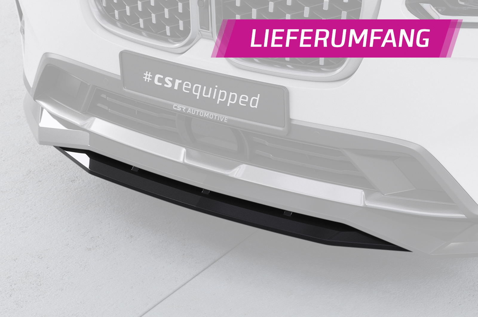 Lame de parechoc avant pour BMW X4 (G02) finition de base (facelift) (depuis 08/2021) - Fabriqué en ABS (6 finitions au choix)