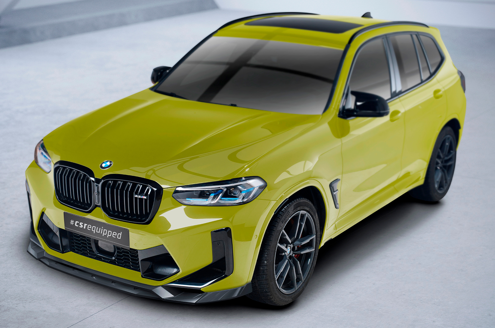 Lame de parechoc avant pour BMW X3 (F97) M Competition (facelift) (depuis 08/2021) - Fabriqué en ABS (6 finitions au choix)
