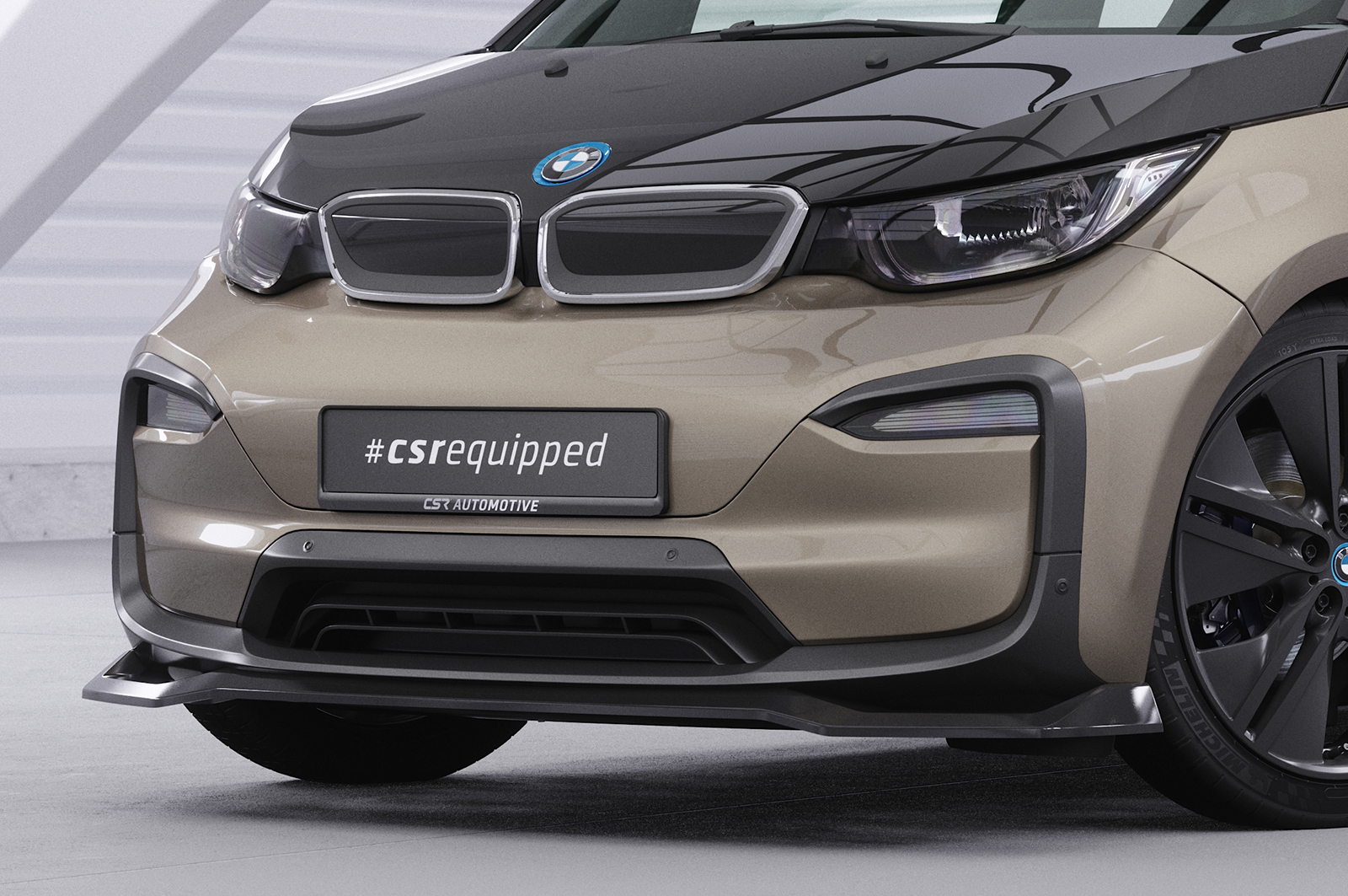 Lame de parechoc avant pour BMW i3 toutes carrosseries (facelift) (depuis 2017) - Fabriqué en ABS (6 finitions au choix)