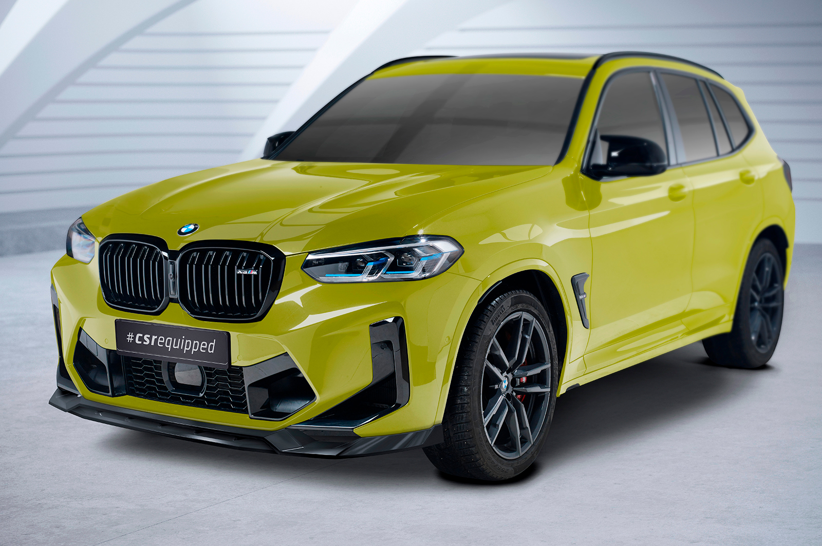 Lame de parechoc avant pour BMW X3 (F97) M Competition (facelift) (depuis 08/2021) - Fabriqué en ABS (6 finitions au choix)