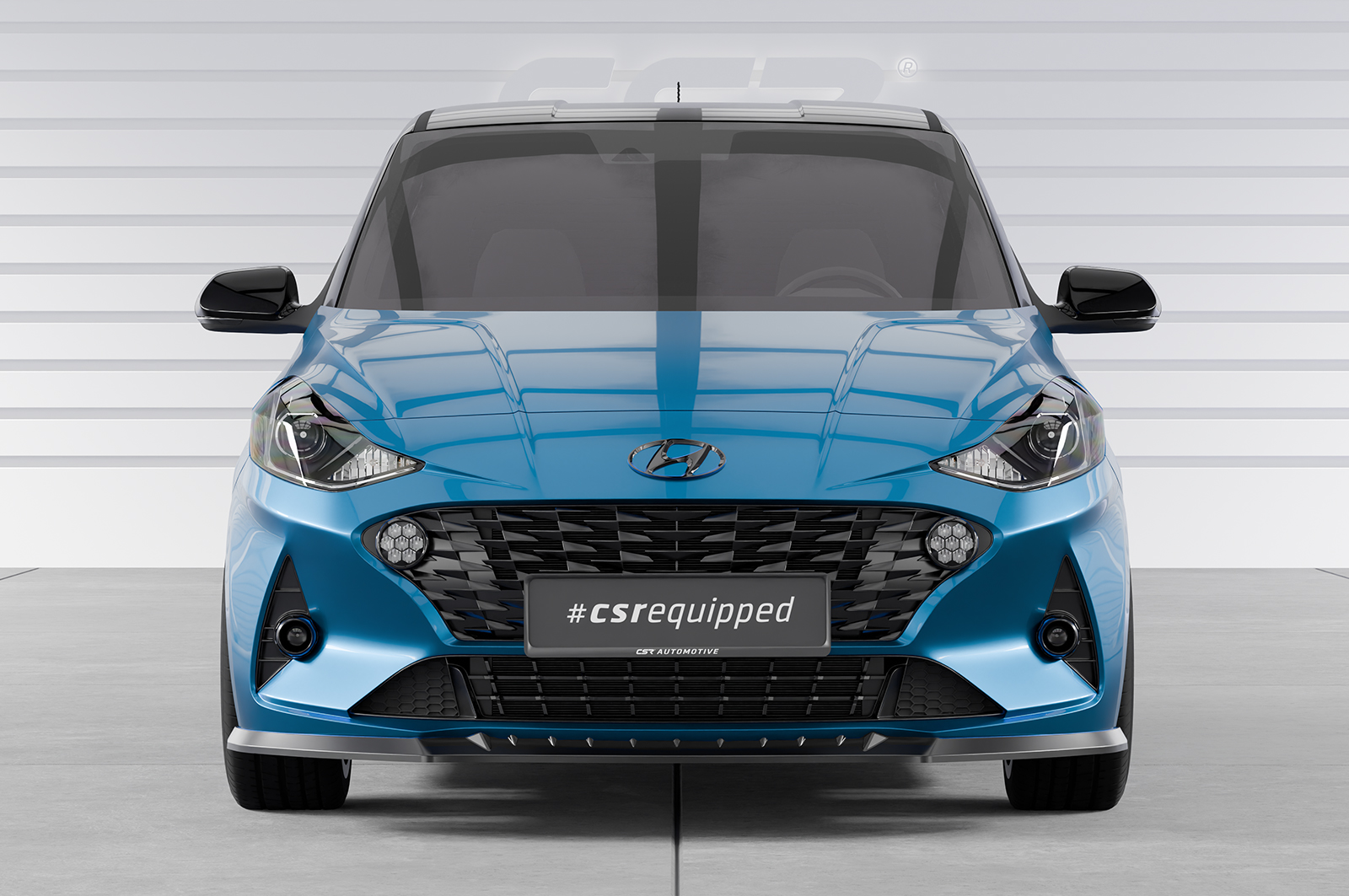 Lame de parechoc avant pour Hyundai I10 (3. Gen) toutes carrosseries (depuis 2019) - Fabriqué en ABS (6 finitions au choix)