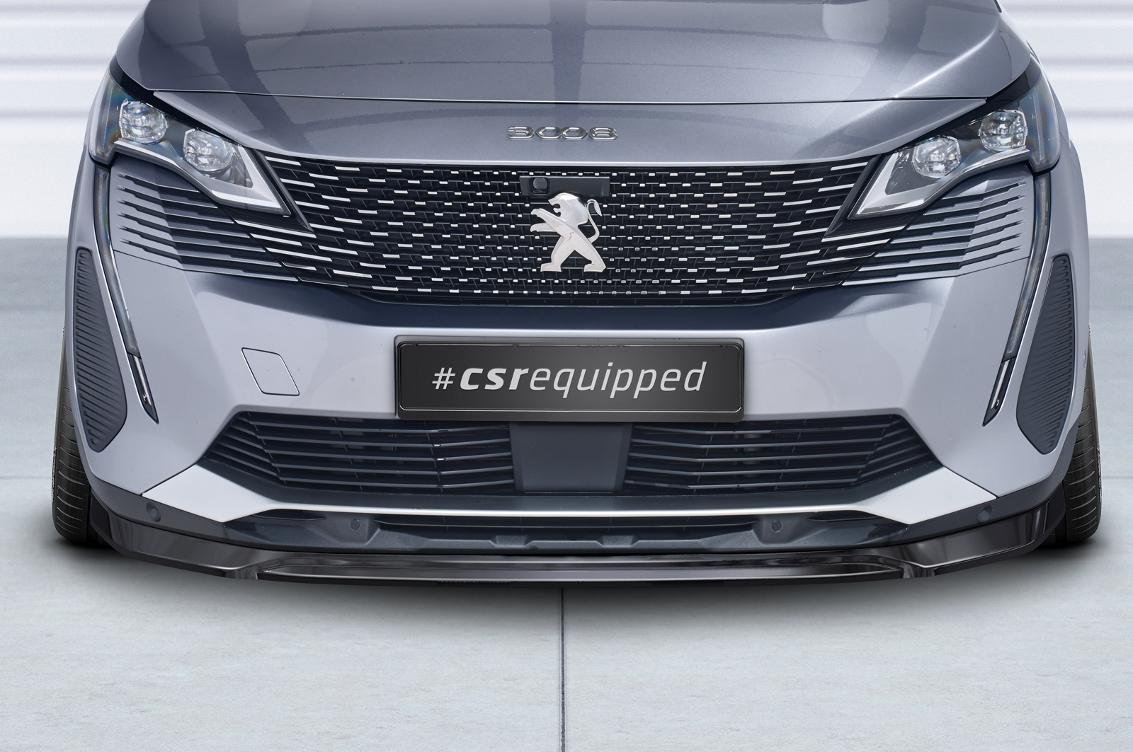 Lame de parechoc avant pour Peugeot 3008 (2. Gen) toutes carrosseries (facelift) (depuis 2020) - Fabriqué en ABS (6 finitions au choix)