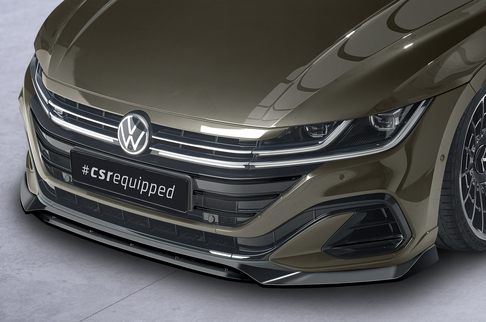 Lame de parechoc avant pour VW Arteon R-Line (facelift) - berline et Shooting Brake (depuis 2020) - Fabriqué en ABS (6 finitions au choix)