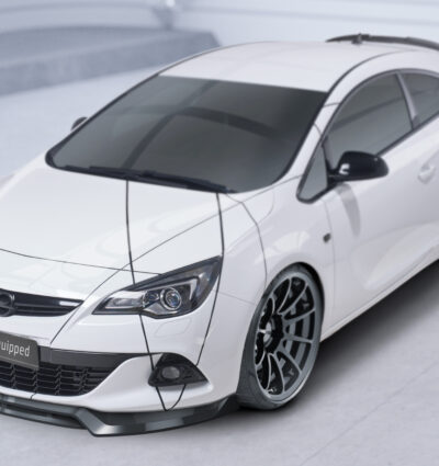 Lame de parechoc avant pour Opel Astra J GTC (facelift) (01/2012-04/2018) - Fabriqué en ABS (6 finitions au choix)