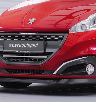 Lame de parechoc avant pour Peugeot 208 GTi (facelift) (10/2014-04/2018) - Fabriqué en ABS (6 finitions au choix)