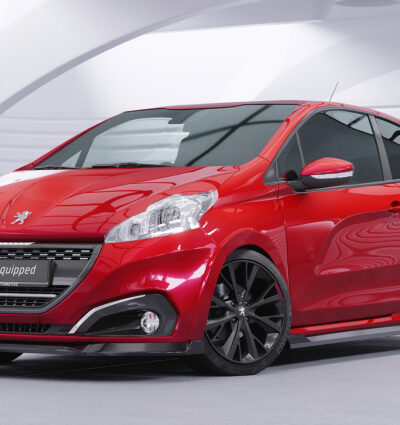 Lame de parechoc avant pour Peugeot 208 GTi (facelift) (10/2014-04/2018) - Fabriqué en ABS (6 finitions au choix)