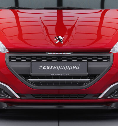 Lame de parechoc avant pour Peugeot 208 GTi (facelift) (10/2014-04/2018) - Fabriqué en ABS (6 finitions au choix)