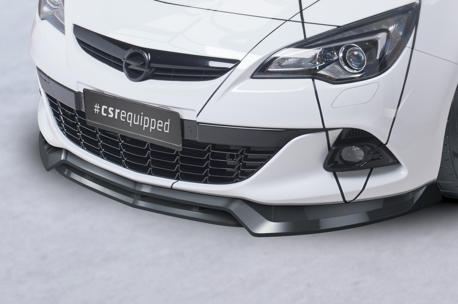 Lame de parechoc avant pour Opel Astra J GTC (facelift) (01/2012-04/2018) - Fabriqué en ABS (6 finitions au choix)