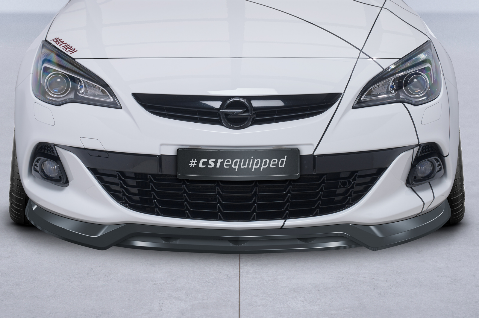 Lame de parechoc avant pour Opel Astra J GTC (facelift) (01/2012-04/2018) - Fabriqué en ABS (6 finitions au choix)