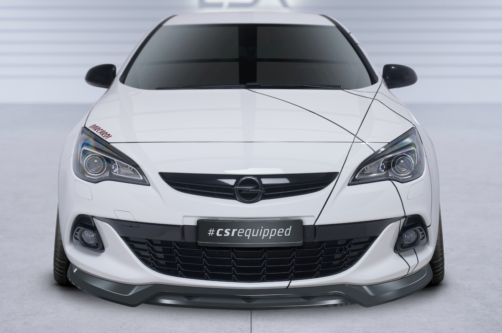 Lame de parechoc avant pour Opel Astra J GTC (facelift) (01/2012-04/2018) - Fabriqué en ABS (6 finitions au choix)