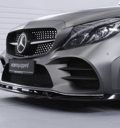 Lame de parechoc avant pour Mercedes-Benz Classe C C205 / A205 / W205 / V205 / S205 coupé / cabriolet / berline et T-Modell (facelift) (03/2018-2021) - Fabriqué en ABS (6 finitions au choix)