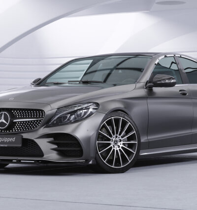 Lame de parechoc avant pour Mercedes-Benz Classe C C205 / A205 / W205 / V205 / S205 coupé / cabriolet / berline et T-Modell (facelift) (03/2018-2021) - Fabriqué en ABS (6 finitions au choix)