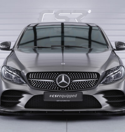 Lame de parechoc avant pour Mercedes-Benz Classe C C205 / A205 / W205 / V205 / S205 coupé / cabriolet / berline et T-Modell (facelift) (03/2018-2021) - Fabriqué en ABS (6 finitions au choix)