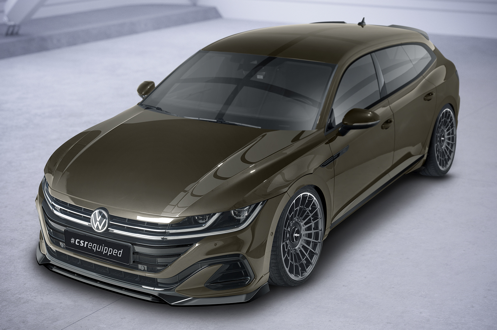 Lame de parechoc avant pour VW Arteon R-Line (facelift) - berline et Shooting Brake (depuis 2020) - Fabriqué en ABS (6 finitions au choix)