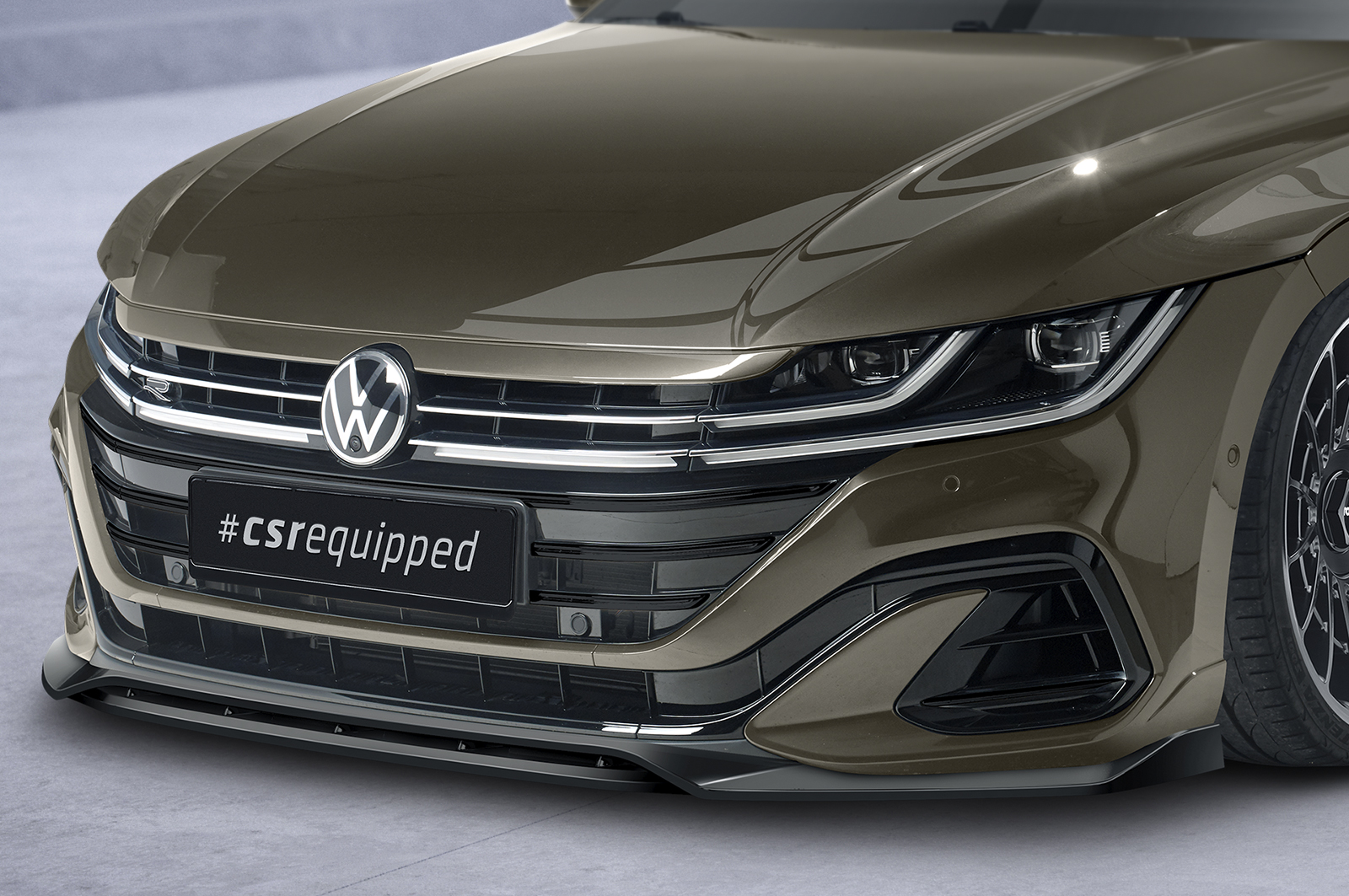 Lame de parechoc avant pour VW Arteon R-Line (facelift) - berline et Shooting Brake (depuis 2020) - Fabriqué en ABS (6 finitions au choix)