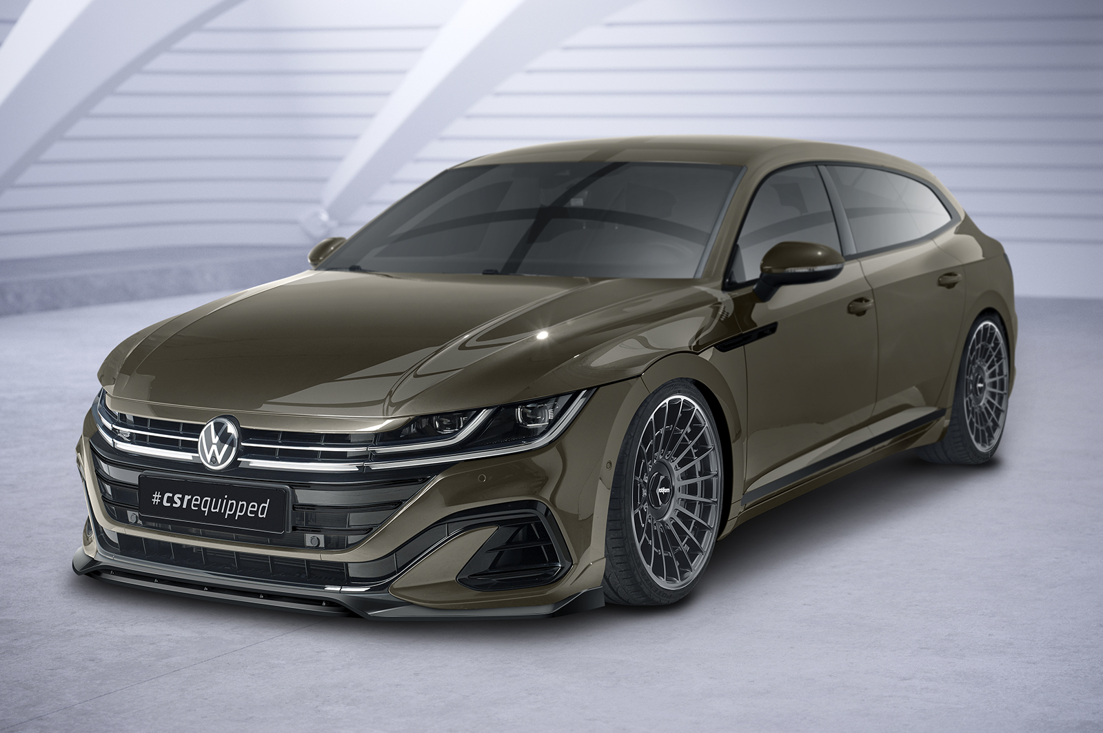 Lame de parechoc avant pour VW Arteon R-Line (facelift) - berline et Shooting Brake (depuis 2020) - Fabriqué en ABS (6 finitions au choix)