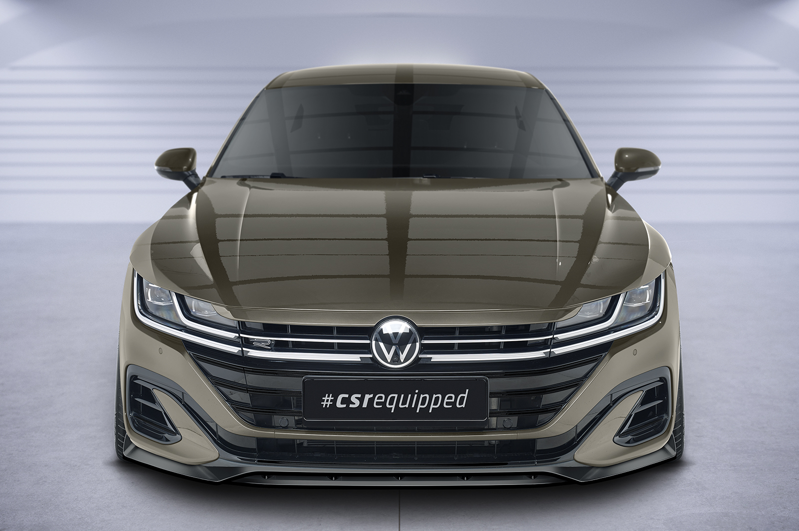 Lame de parechoc avant pour VW Arteon R-Line (facelift) - berline et Shooting Brake (depuis 2020) - Fabriqué en ABS (6 finitions au choix)