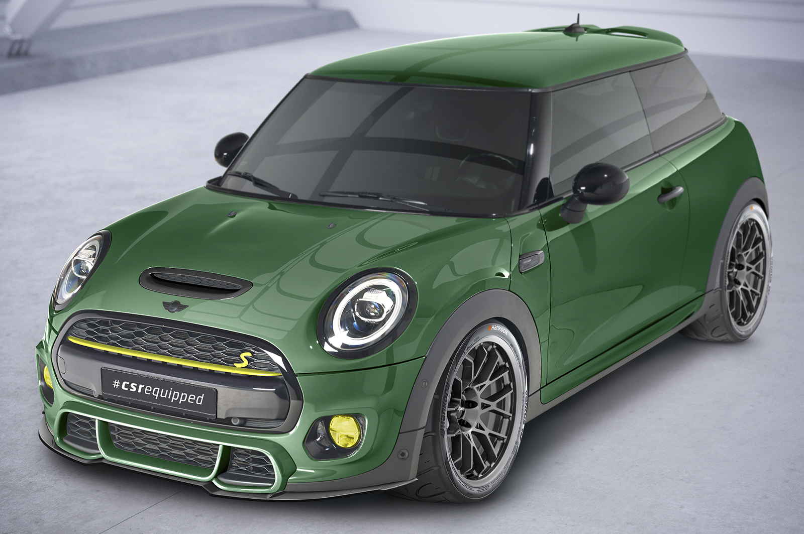 Lame de parechoc avant pour Mini F55 / F56 / F57 One / Cooper / Cooper S / JCW (1.facelift) - avec John Cooper Works Trim (2018-2021) - Fabriqué en ABS (6 finitions au choix)