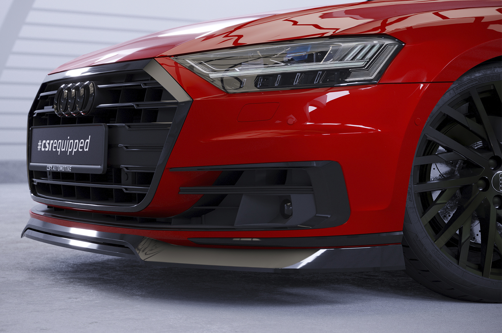 Lame de parechoc avant pour Audi A8 (D5) toutes carrosseries (2017-2021) - Fabriqué en ABS (6 finitions au choix)