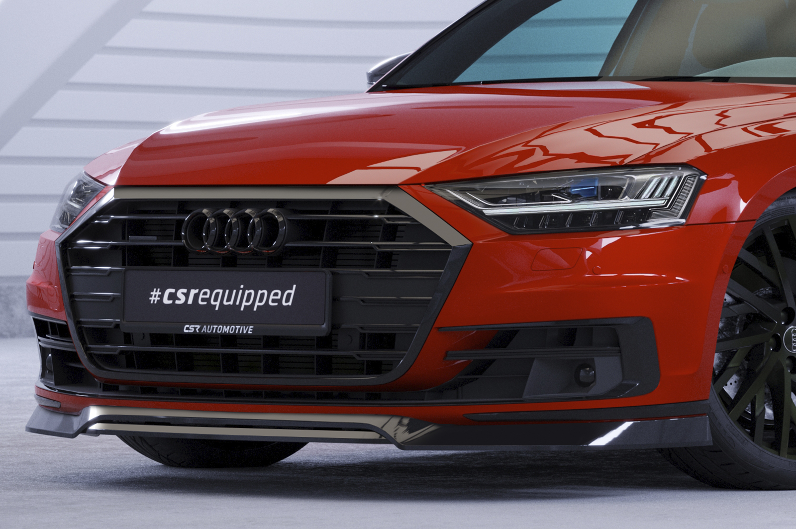 Lame de parechoc avant pour Audi A8 (D5) toutes carrosseries (2017-2021) - Fabriqué en ABS (6 finitions au choix)