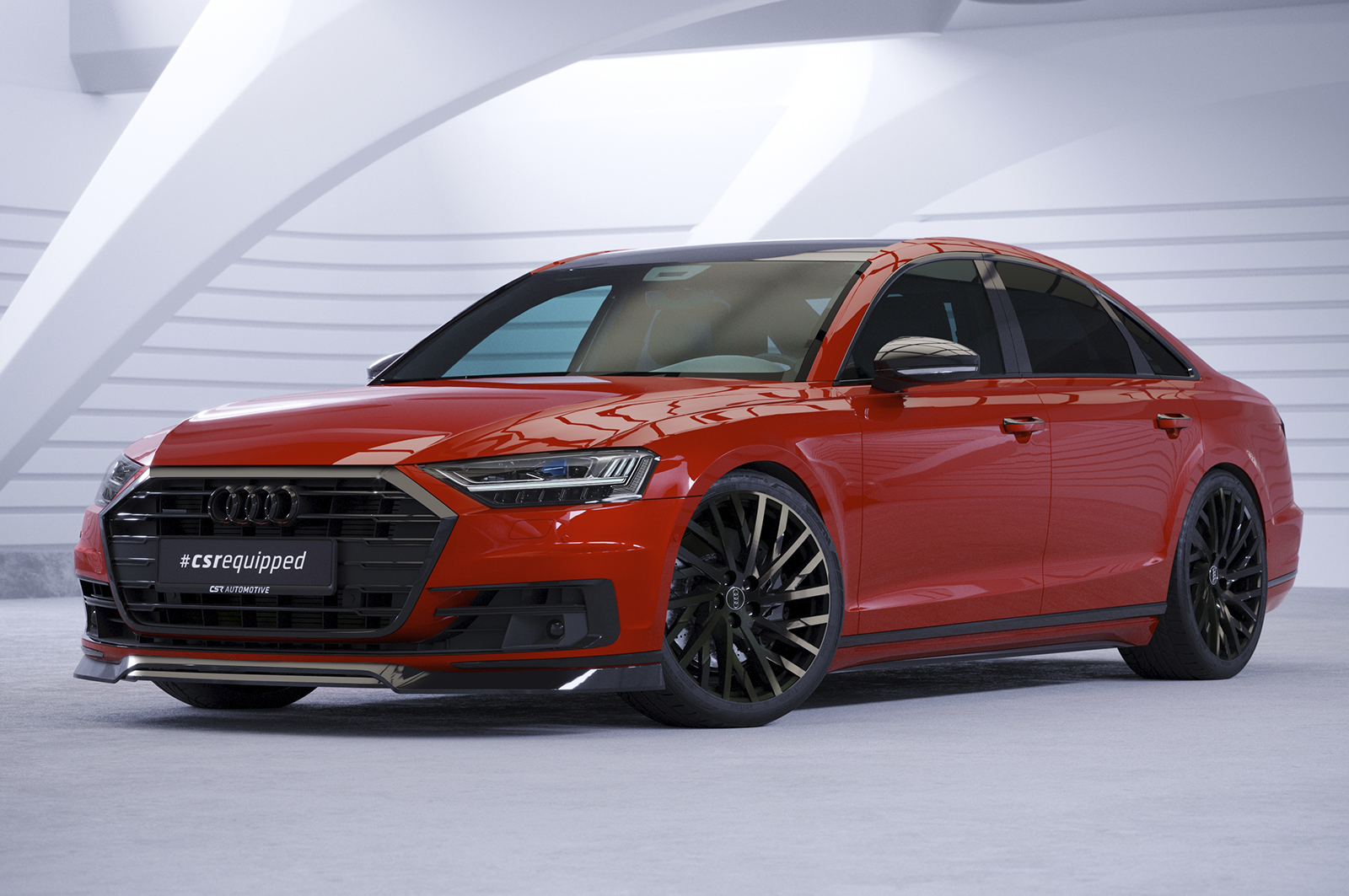 Lame de parechoc avant pour Audi A8 (D5) toutes carrosseries (2017-2021) - Fabriqué en ABS (6 finitions au choix)