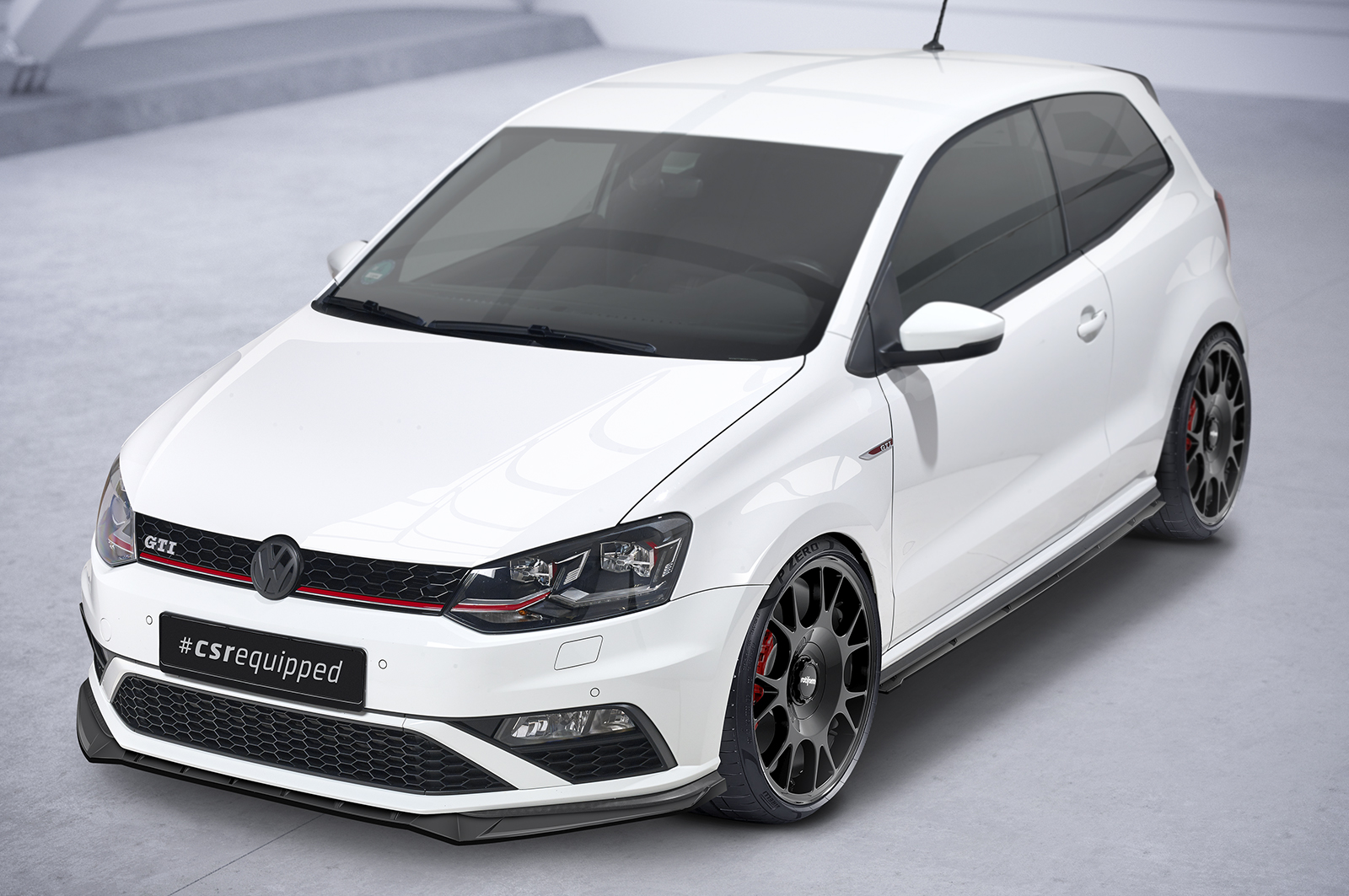 Lame de parechoc avant pour VW Polo V (Typ 6C) GTI (facelift) (2014-2017) - Fabriqué en ABS (6 finitions au choix)