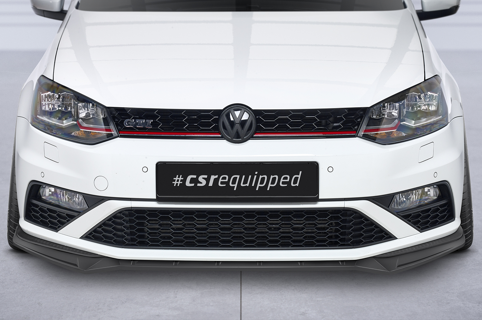 Lame de parechoc avant pour VW Polo V (Typ 6C) GTI (facelift) (2014-2017) - Fabriqué en ABS (6 finitions au choix)