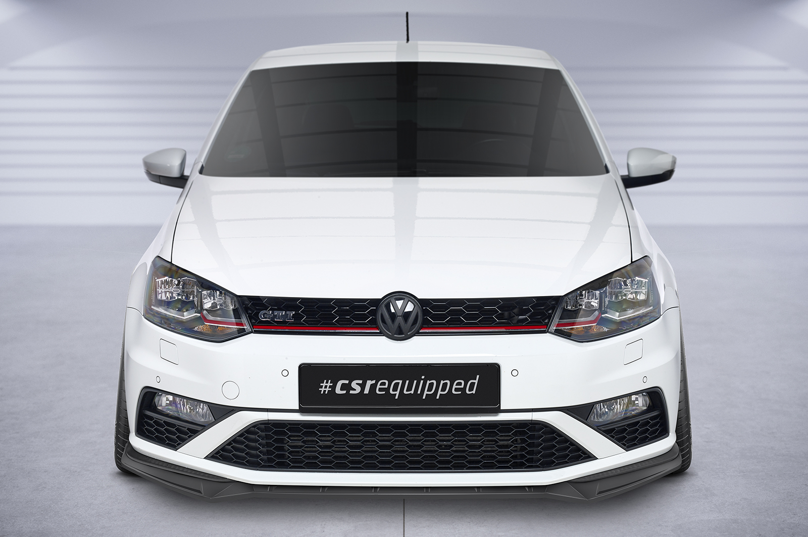 Lame de parechoc avant pour VW Polo V (Typ 6C) GTI (facelift) (2014-2017) - Fabriqué en ABS (6 finitions au choix)