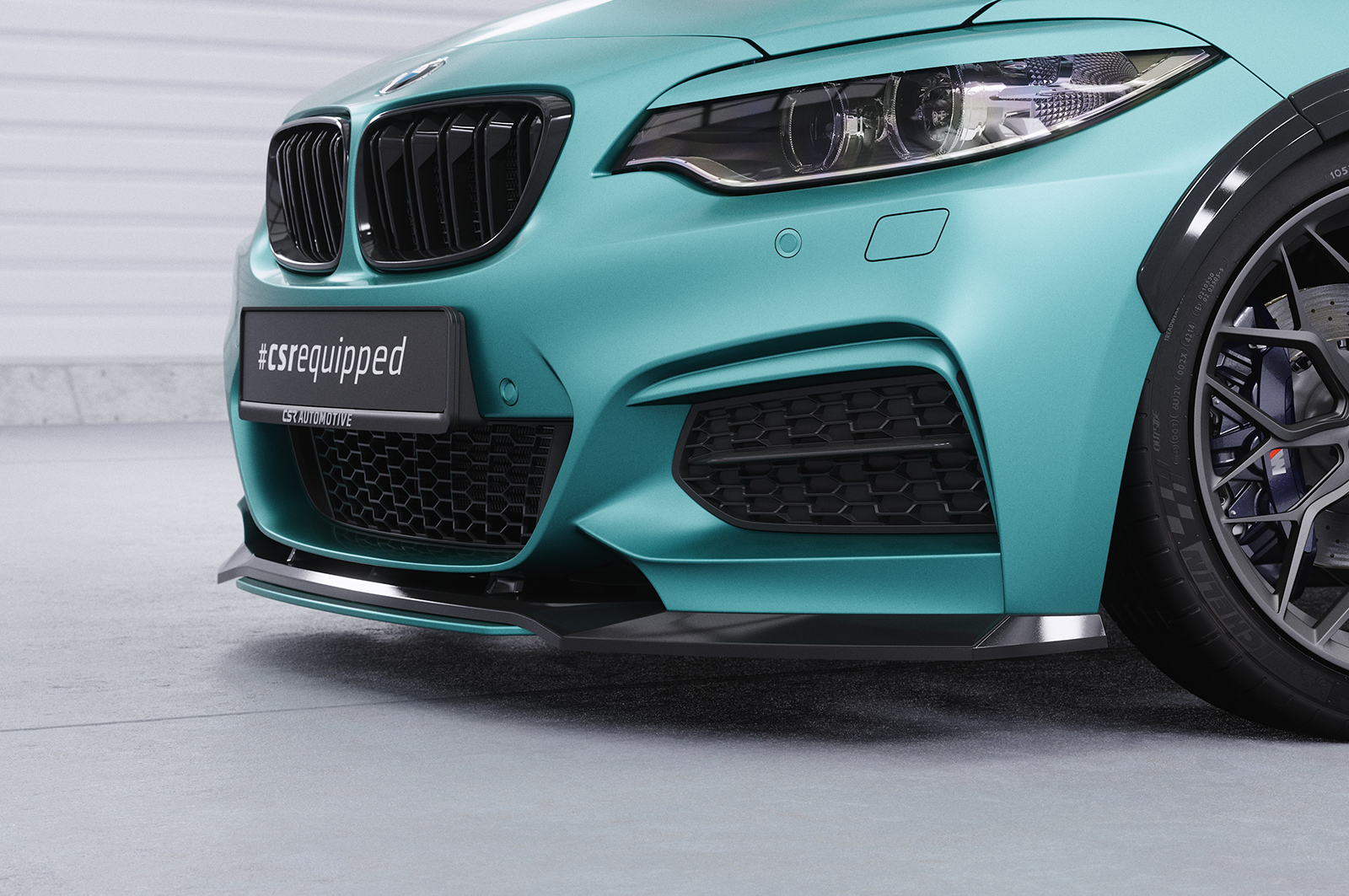 Lame de parechoc avant pour BMW Série 2 (F22 / F23) Pack M (11/2013-07/2021) - Fabriqué en ABS 10mm (à peindre ou polir)