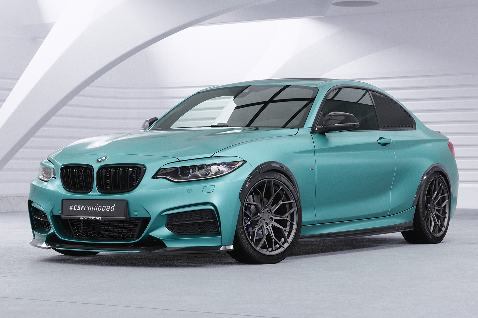 Lame de parechoc avant pour BMW Série 2 (F22 / F23) Pack M (11/2013-07/2021) - Fabriqué en ABS 10mm (à peindre ou polir)