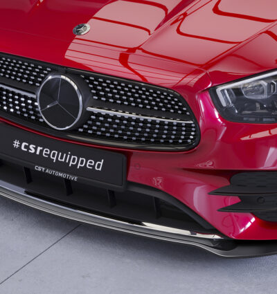 Lame de parechoc avant pour Mercedes-Benz Classe E (A238 / C238) coupé et cabriolet avec AMG-Line (facelift) (depuis 2020) - Fabriqué en ABS (6 finitions au choix)