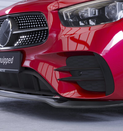 Lame de parechoc avant pour Mercedes-Benz Classe E (A238 / C238) coupé et cabriolet avec AMG-Line (facelift) (depuis 2020) - Fabriqué en ABS (6 finitions au choix)