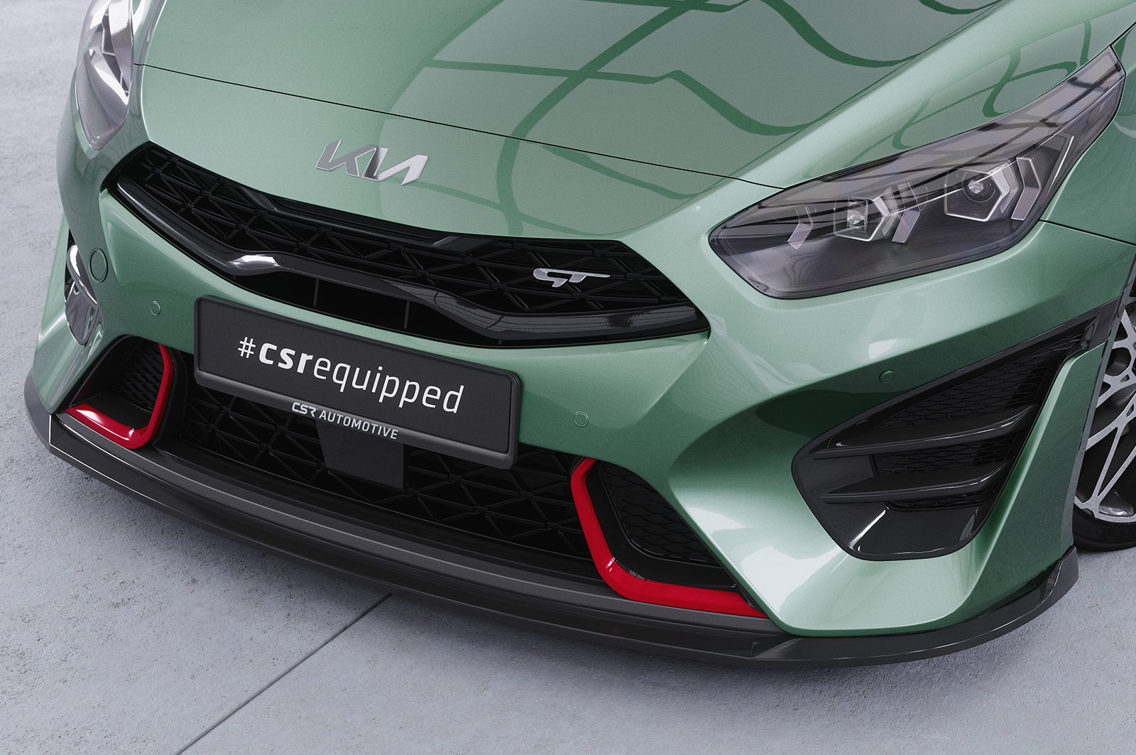 Lame de parechoc avant pour Kia ProCeed (CD) GT (facelift) (depuis 2021) - Fabriqué en ABS (6 finitions au choix)