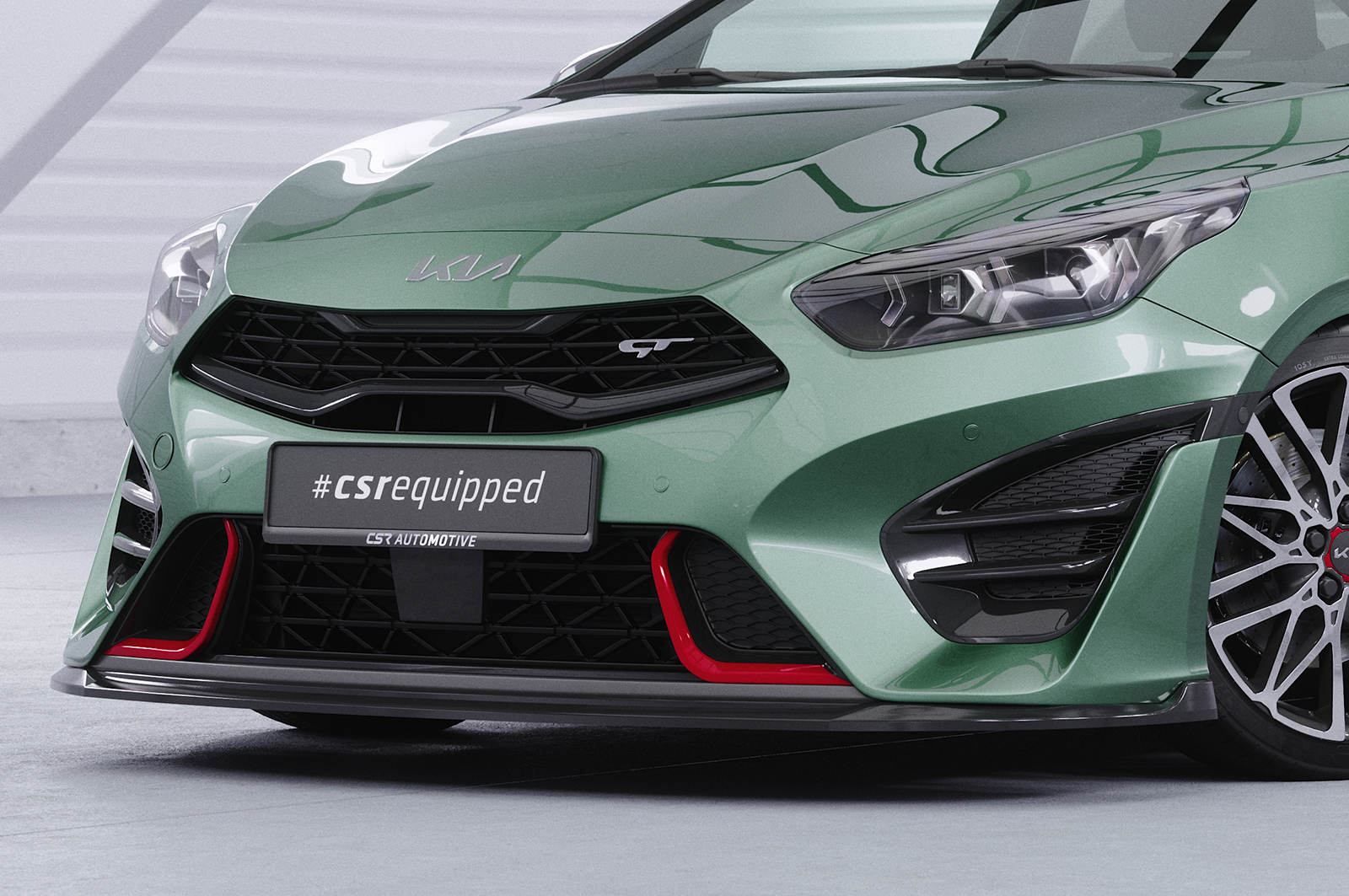 Lame de parechoc avant pour Kia ProCeed (CD) GT (facelift) (depuis 2021) - Fabriqué en ABS (6 finitions au choix)