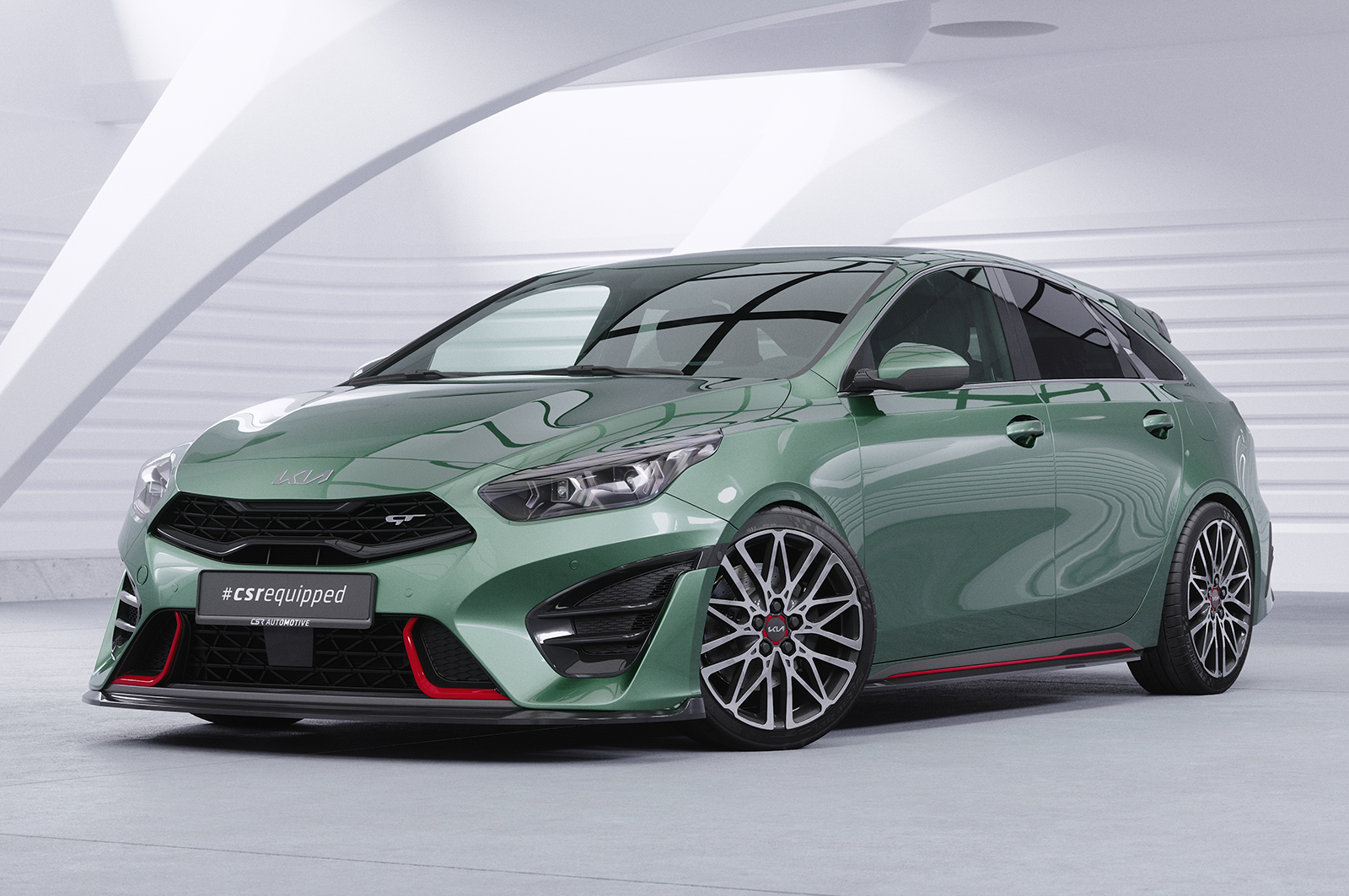Lame de parechoc avant pour Kia ProCeed (CD) GT (facelift) (depuis 2021) - Fabriqué en ABS (6 finitions au choix)