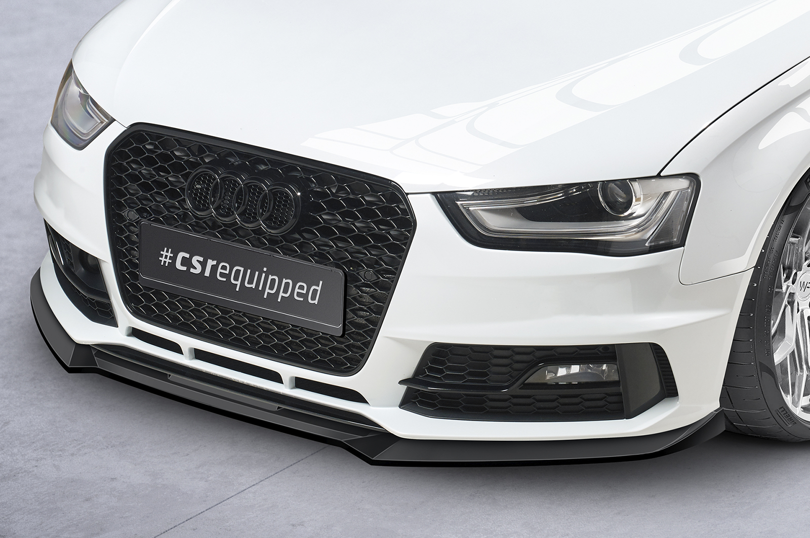 Lame de parechoc avant pour Audi A4 B8 (Typ 8K) Sport Edition plus (2011-2015) - Fabriqué en ABS (6 finitions au choix)