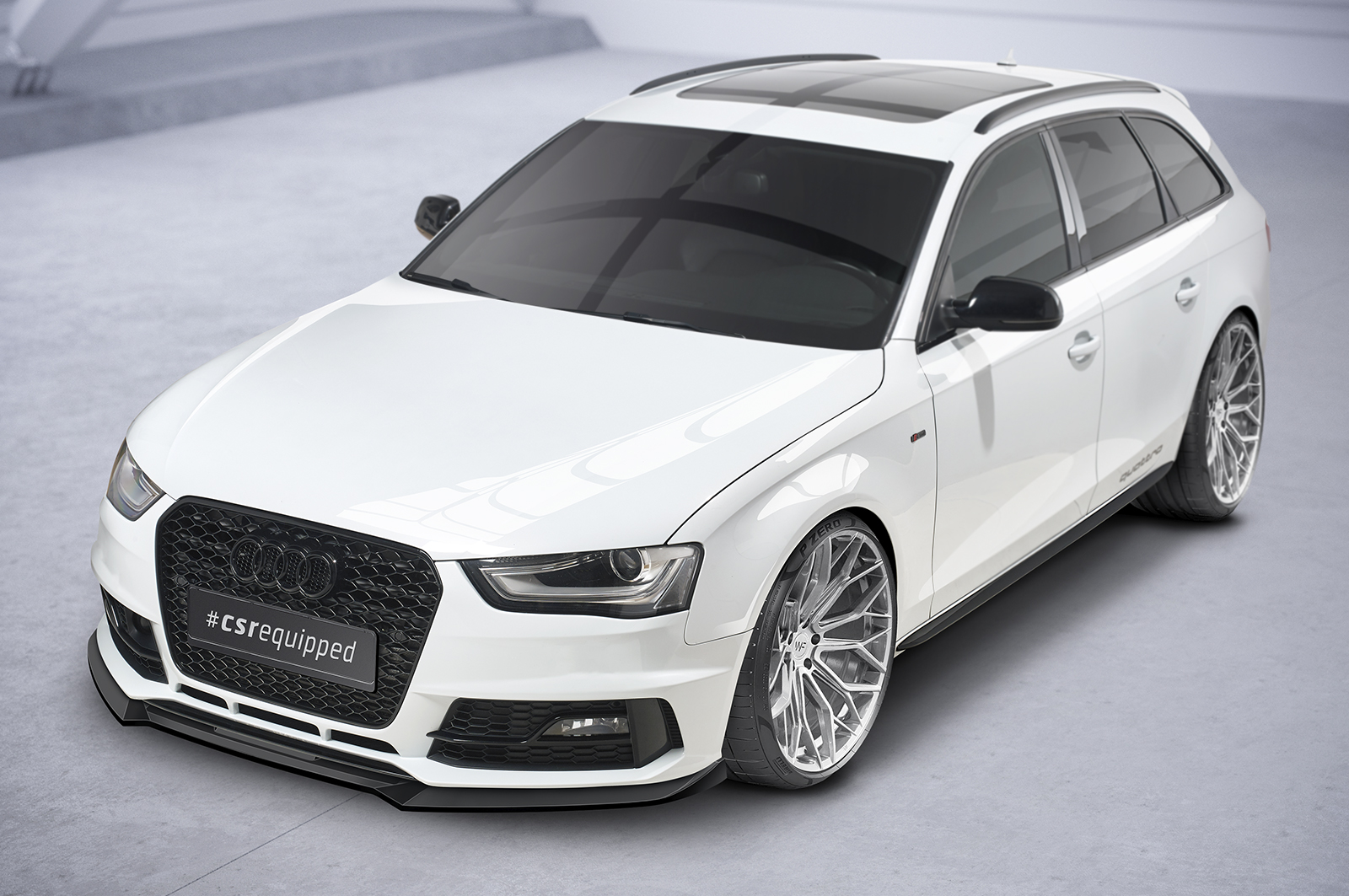 Lame de parechoc avant pour Audi A4 B8 (Typ 8K) Sport Edition plus (2011-2015) - Fabriqué en ABS (6 finitions au choix)