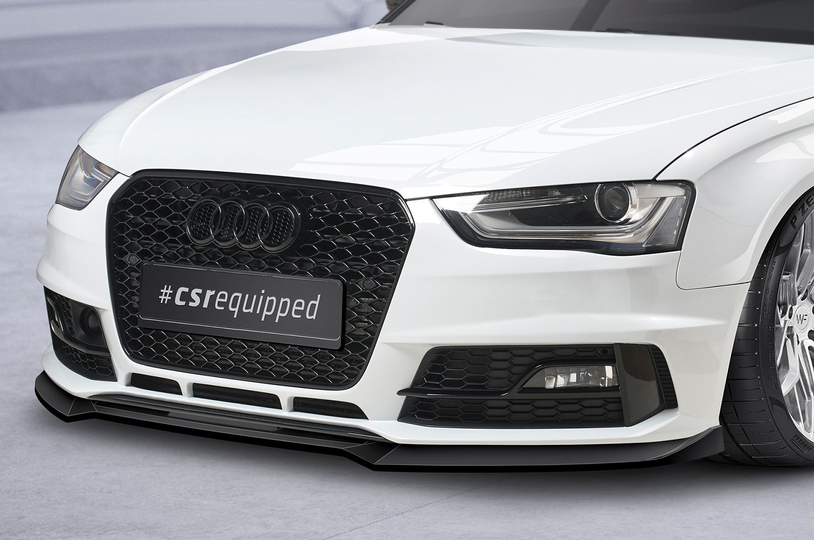 Lame de parechoc avant pour Audi A4 B8 (Typ 8K) Sport Edition plus (2011-2015) - Fabriqué en ABS (6 finitions au choix)
