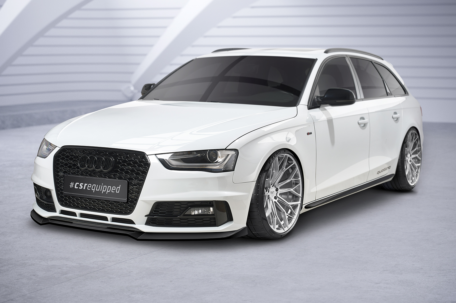 Lame de parechoc avant pour Audi A4 B8 (Typ 8K) Sport Edition plus (2011-2015) - Fabriqué en ABS (6 finitions au choix)