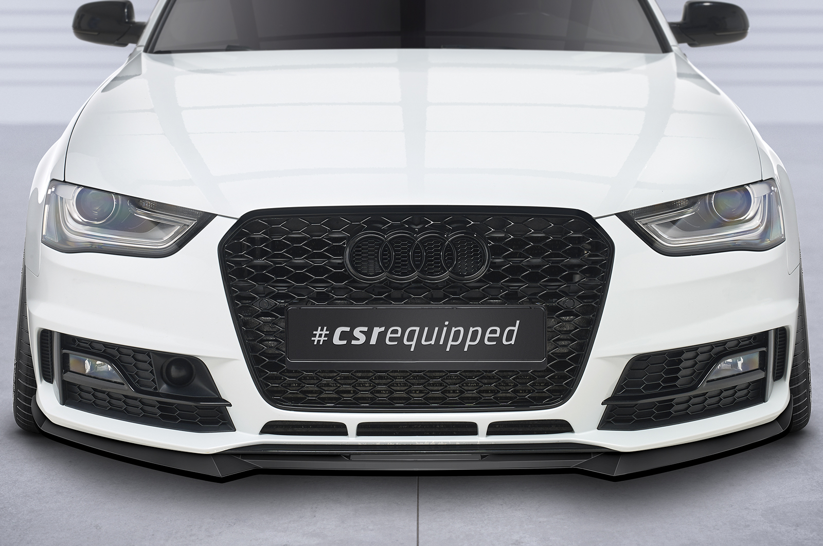 Lame de parechoc avant pour Audi A4 B8 (Typ 8K) Sport Edition plus (2011-2015) - Fabriqué en ABS (6 finitions au choix)