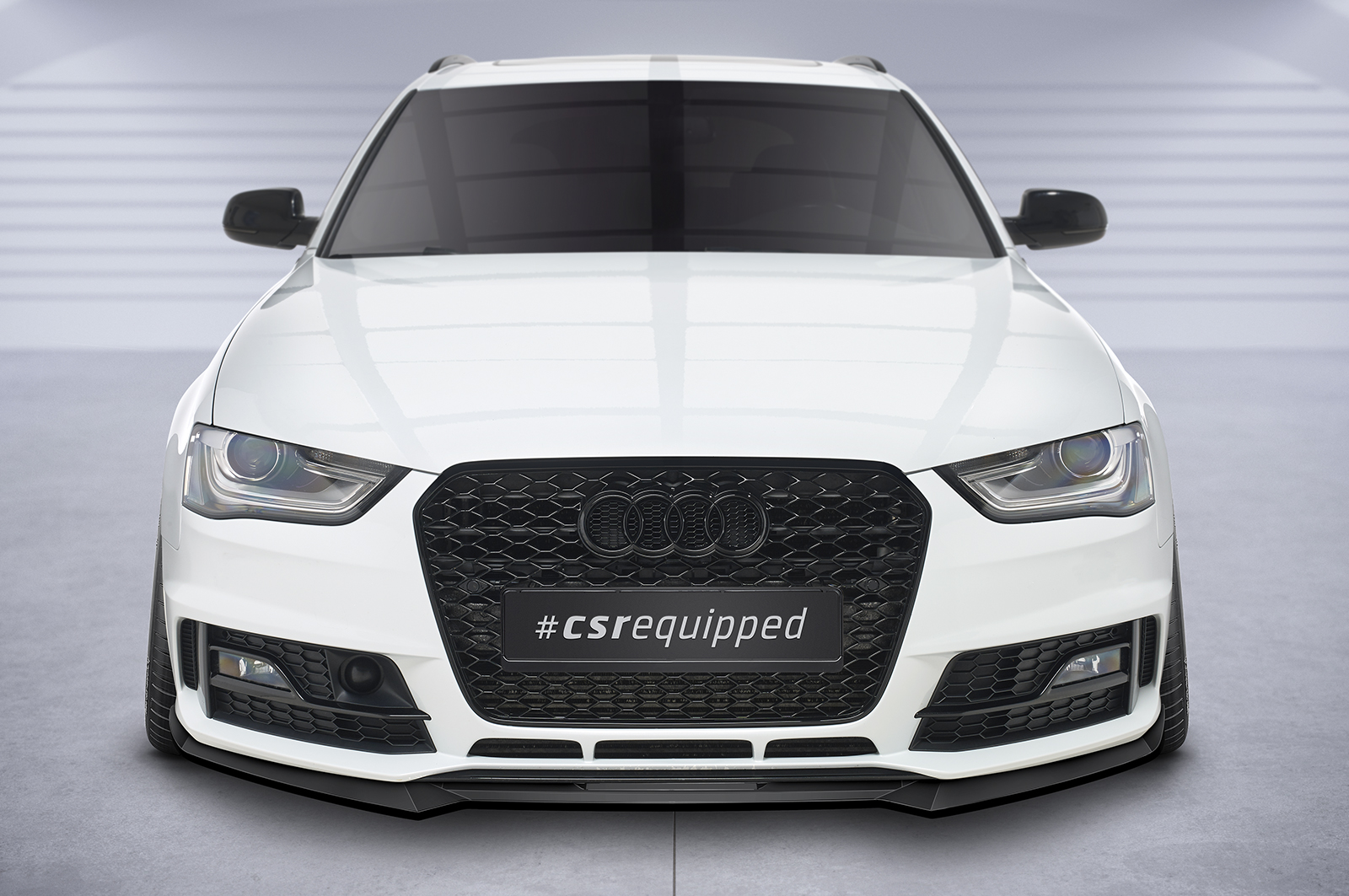 Lame de parechoc avant pour Audi A4 B8 (Typ 8K) Sport Edition plus (2011-2015) - Fabriqué en ABS (6 finitions au choix)