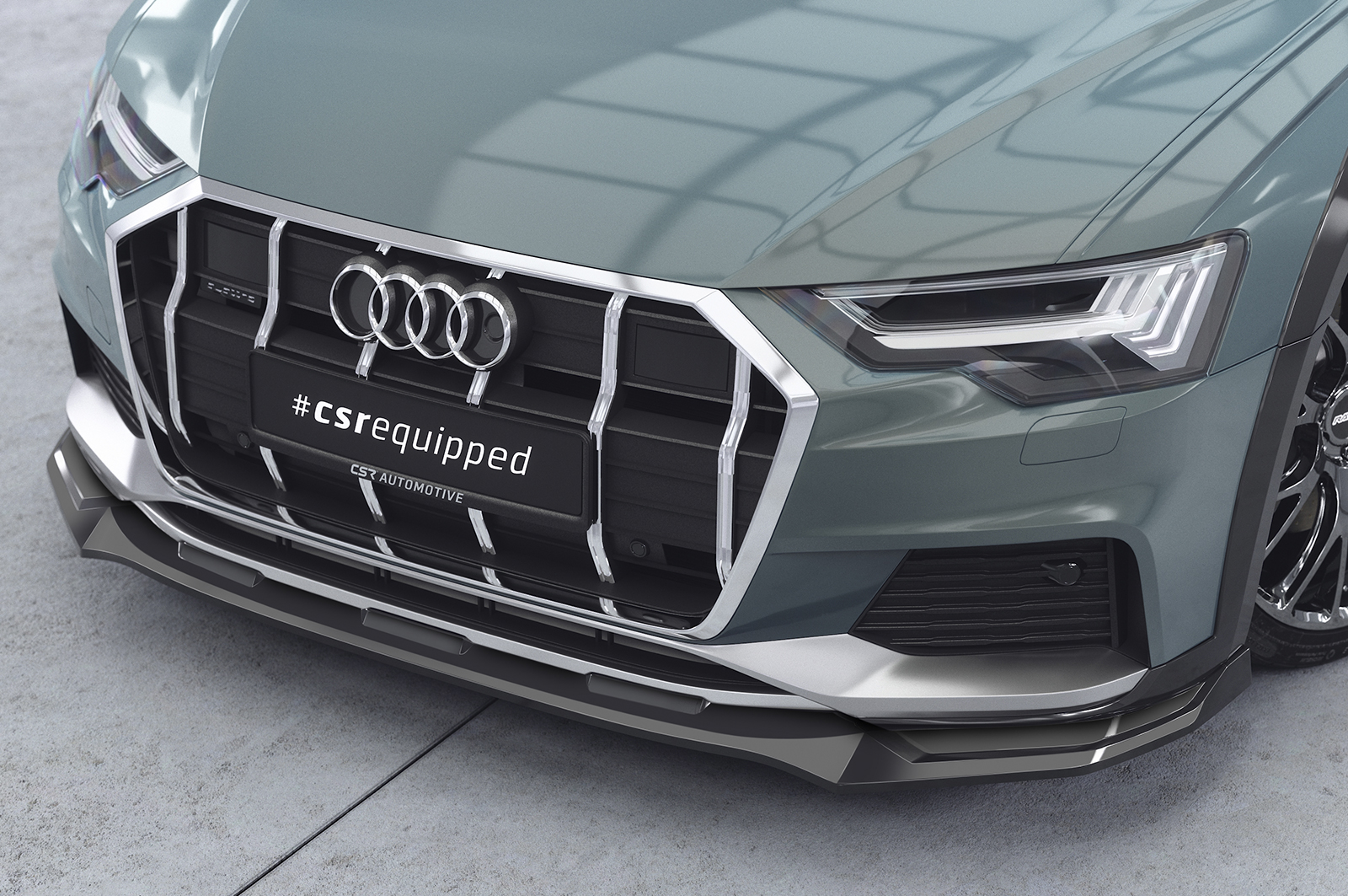 Lame de parechoc avant pour Audi A6 C8 Typ (4K / F2) Allroad Avant (2019-2023) - Fabriqué en ABS (6 finitions au choix)