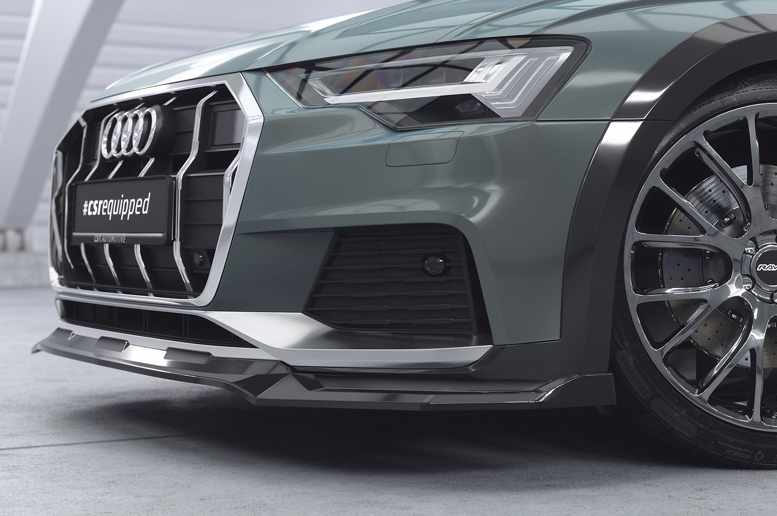 Lame de parechoc avant pour Audi A6 C8 Typ (4K / F2) Allroad Avant (2019-2023) - Fabriqué en ABS (6 finitions au choix)