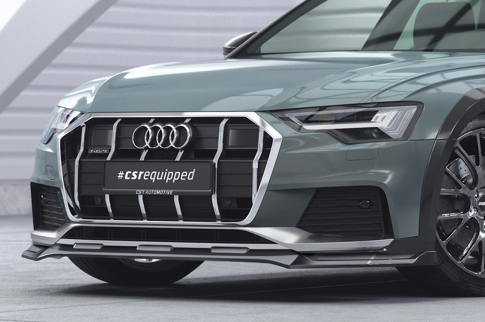 Lame de parechoc avant pour Audi A6 C8 Typ (4K / F2) Allroad Avant (2019-2023) - Fabriqué en ABS (6 finitions au choix)