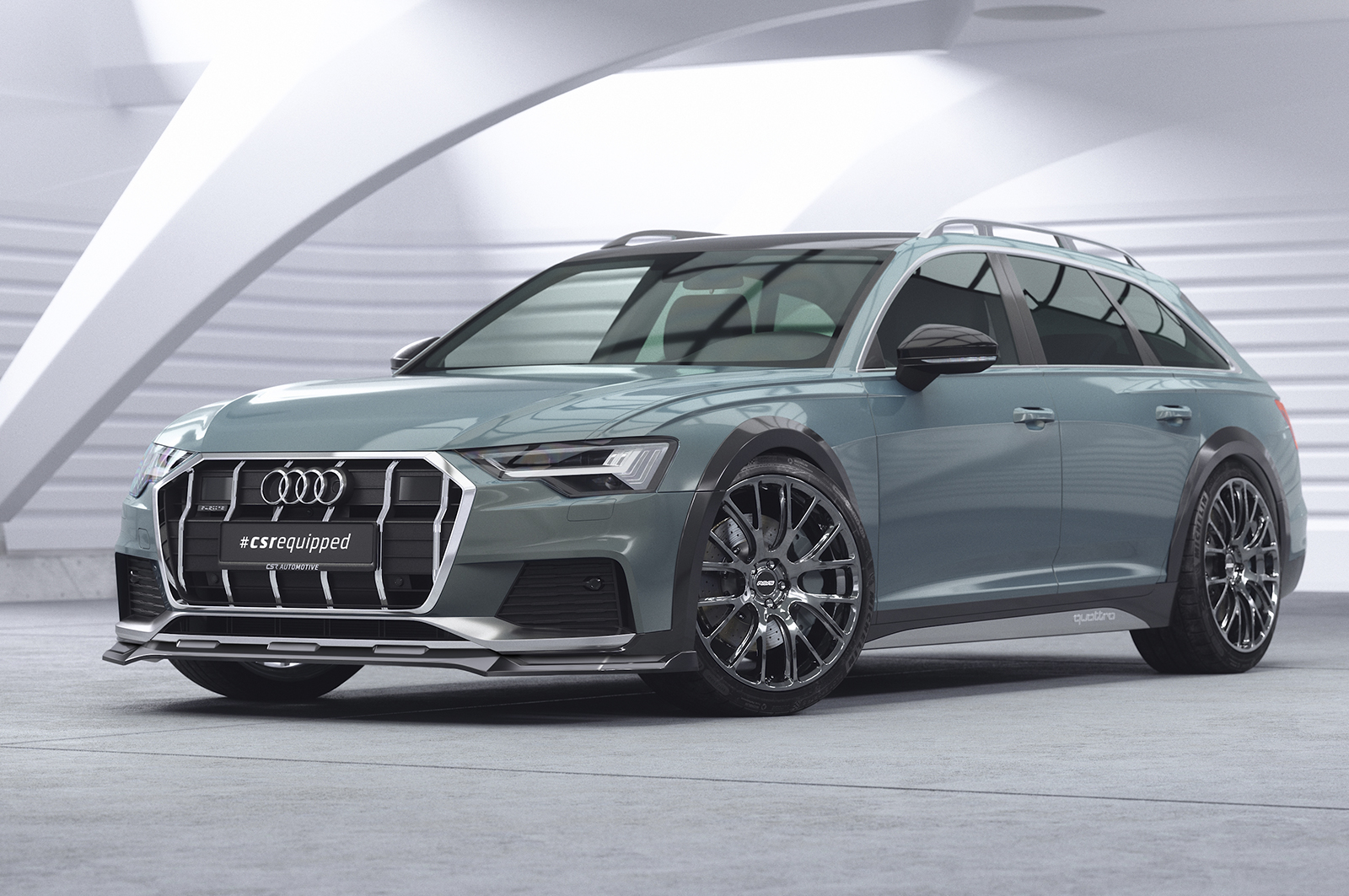 Lame de parechoc avant pour Audi A6 C8 Typ (4K / F2) Allroad Avant (2019-2023) - Fabriqué en ABS (6 finitions au choix)