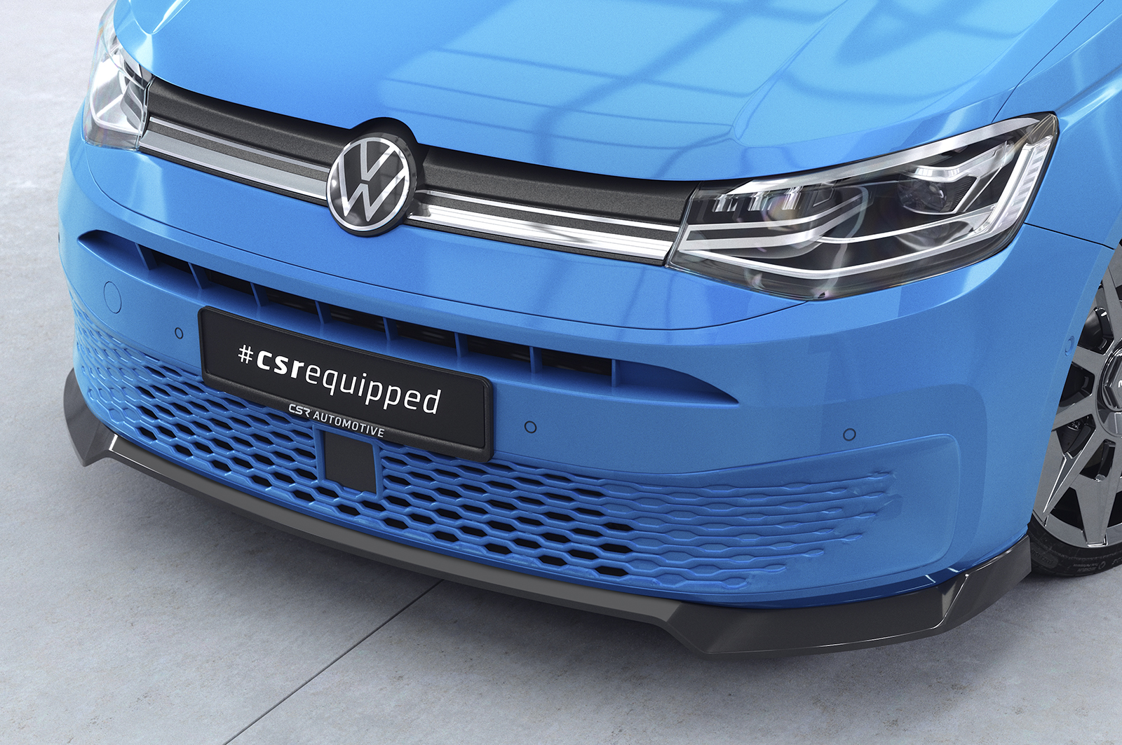 Lame de parechoc avant pour VW Caddy 5 (Typ SB) toutes carrosseries (depuis 2020) - Fabriqué en ABS (6 finitions au choix)