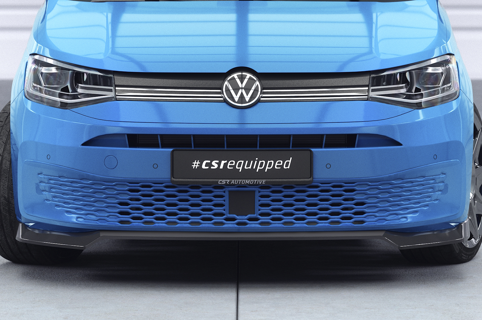 Lame de parechoc avant pour VW Caddy 5 (Typ SB) toutes carrosseries (depuis 2020) - Fabriqué en ABS (6 finitions au choix)