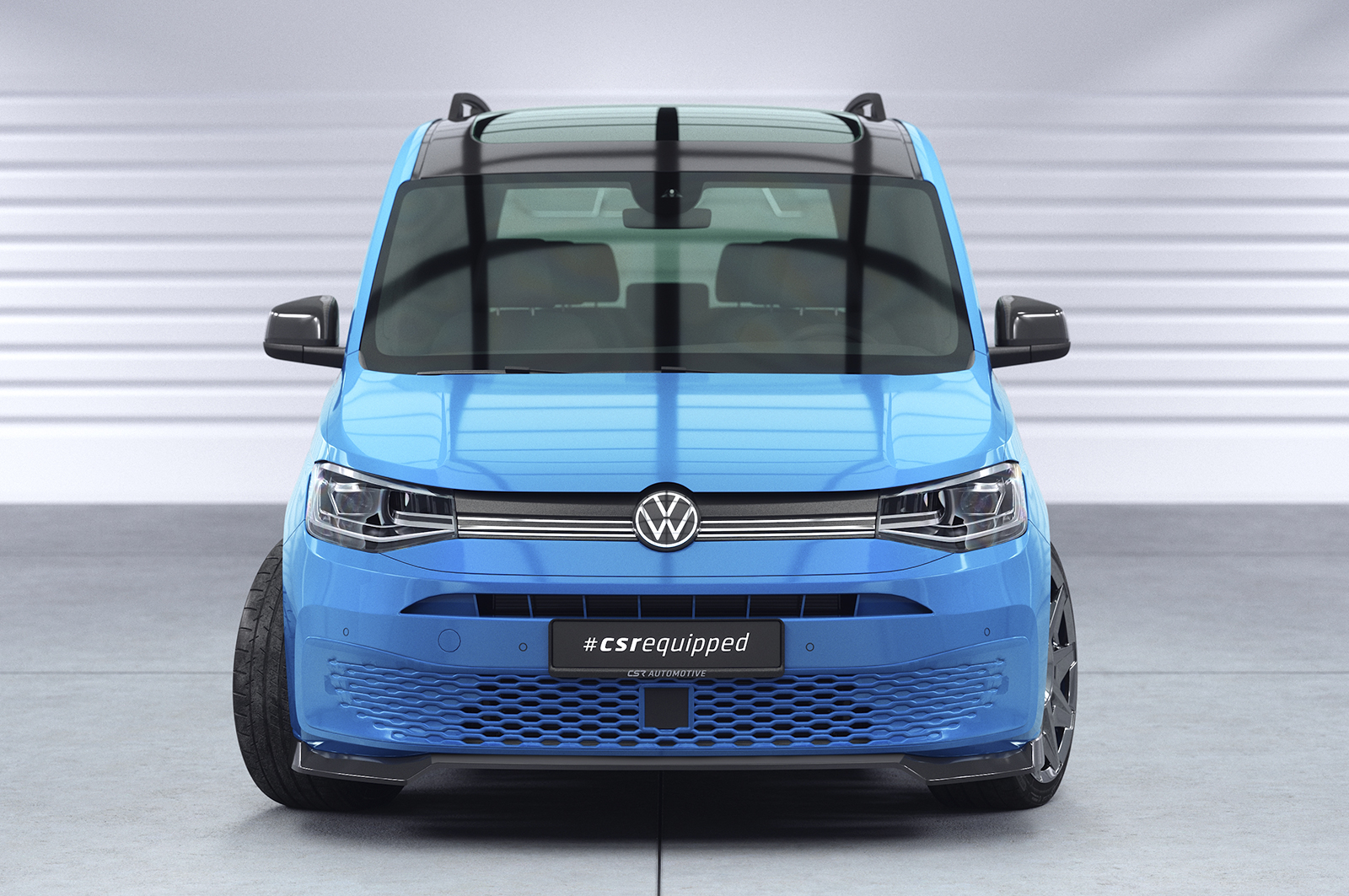 Lame de parechoc avant pour VW Caddy 5 (Typ SB) toutes carrosseries (depuis 2020) - Fabriqué en ABS (6 finitions au choix)