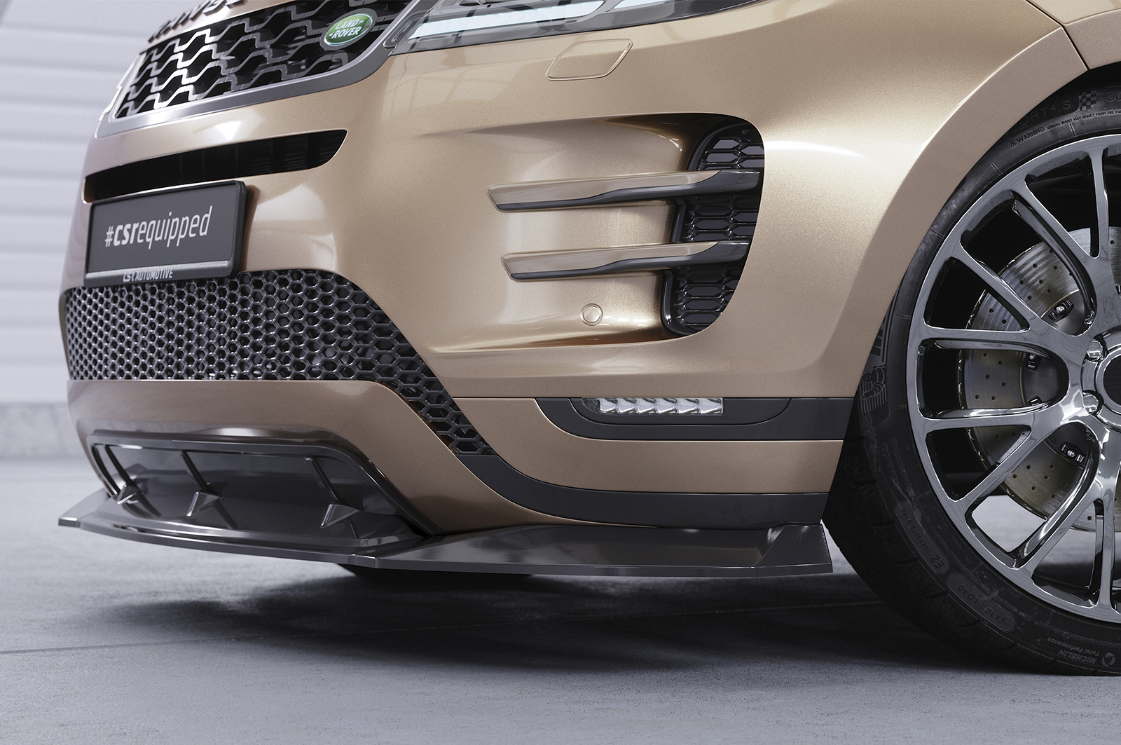 Lame de parechoc avant pour Land Rover Range Rover Evoque (2. Gen / L551) R-Dynamic / Autobiography / HST (depuis 2019) - Fabriqué en ABS (6 finitions au choix)