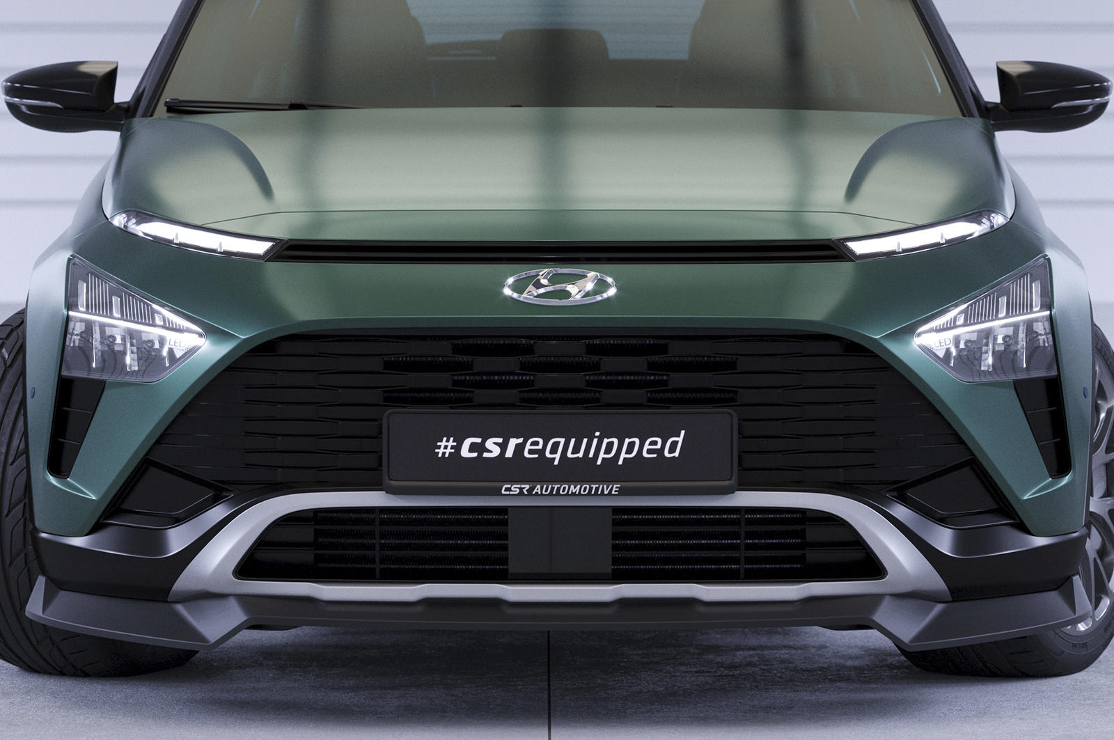 Lame de parechoc avant pour Hyundai Bayon toutes carrosseries (depuis 2021) - Fabriqué en ABS (6 finitions au choix)
